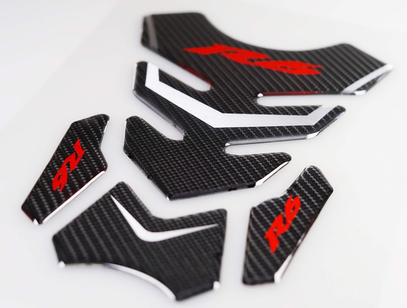 REVSOSTAR Real Carbon Fibre Gas Cap, Anti Slip sticker, Triple Tree Front End Upper, Top Clamp Decal Stickers, Tank Pad, Tank Protector for Yzf R6 (2008-2015), 4 Pcs Per Set - Image 2